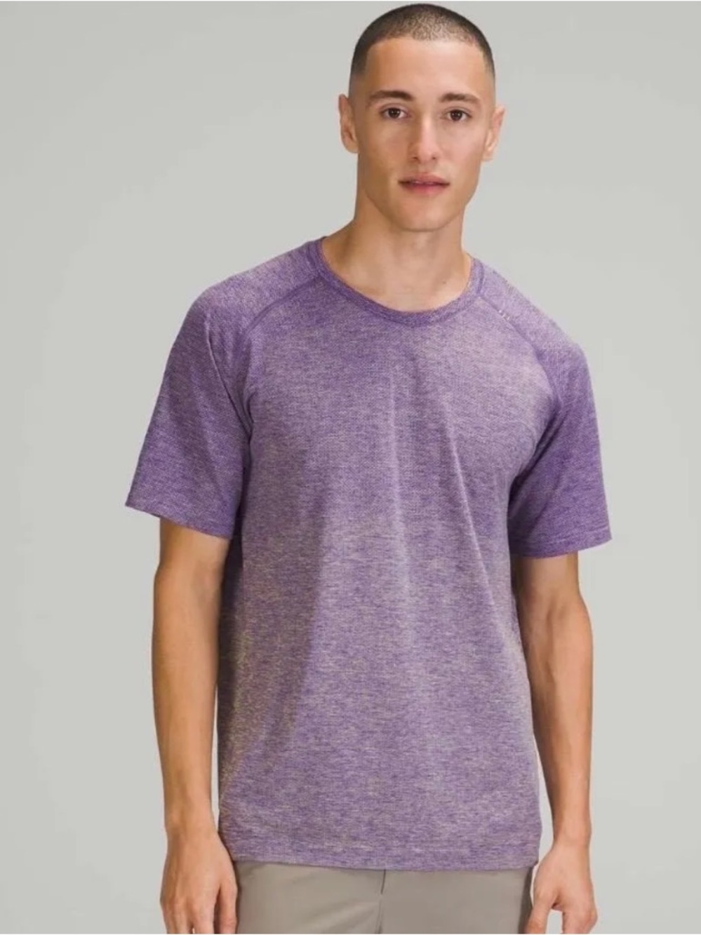 MENS Lululemon Metal Vent Tech Short Sleeve 2.0 Petrol Purple / Green